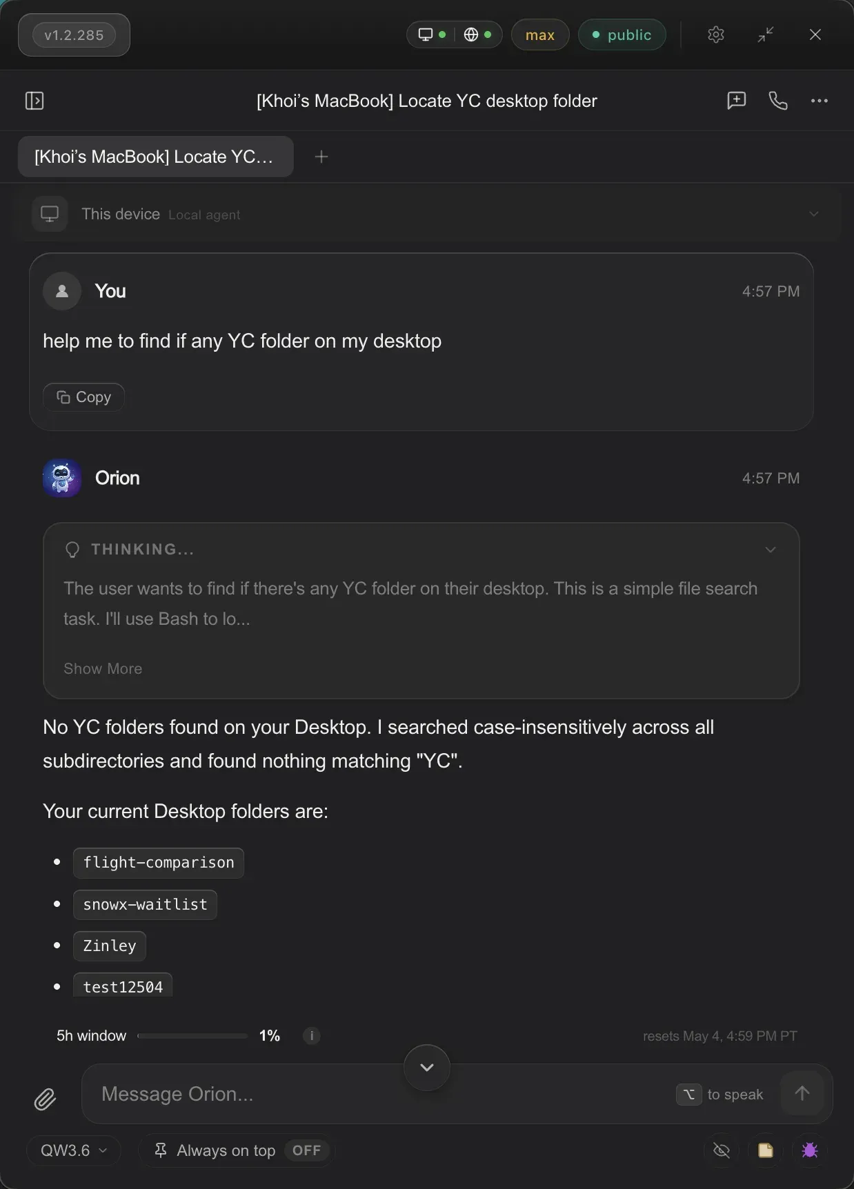 Zinley on desktop